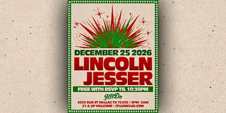 Lincoln Jesser at It'll Do Club flyer for It'll Do at It'll Do Club