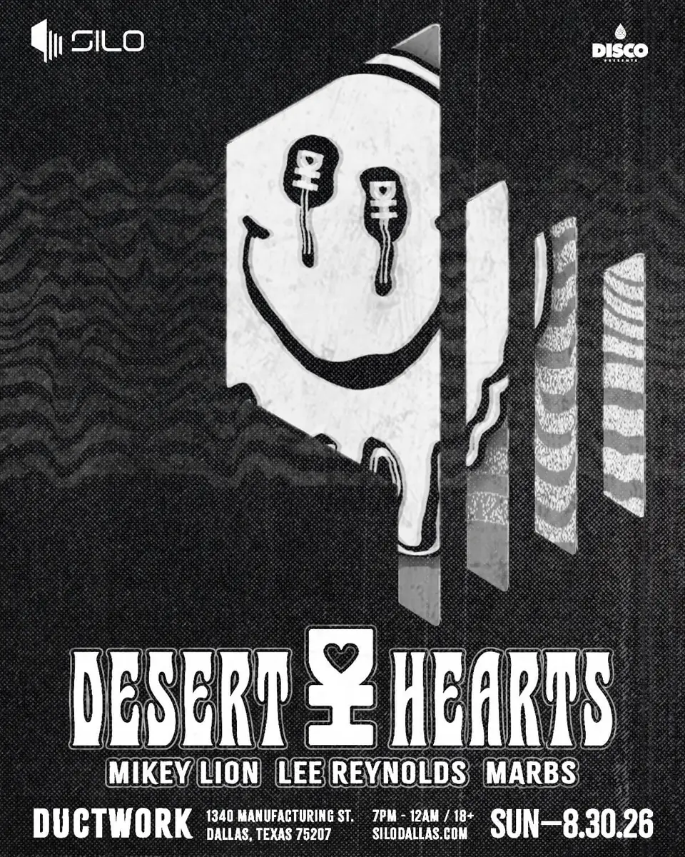 Desert Hearts flyer for Silo at Ductwork at SILO Dallas