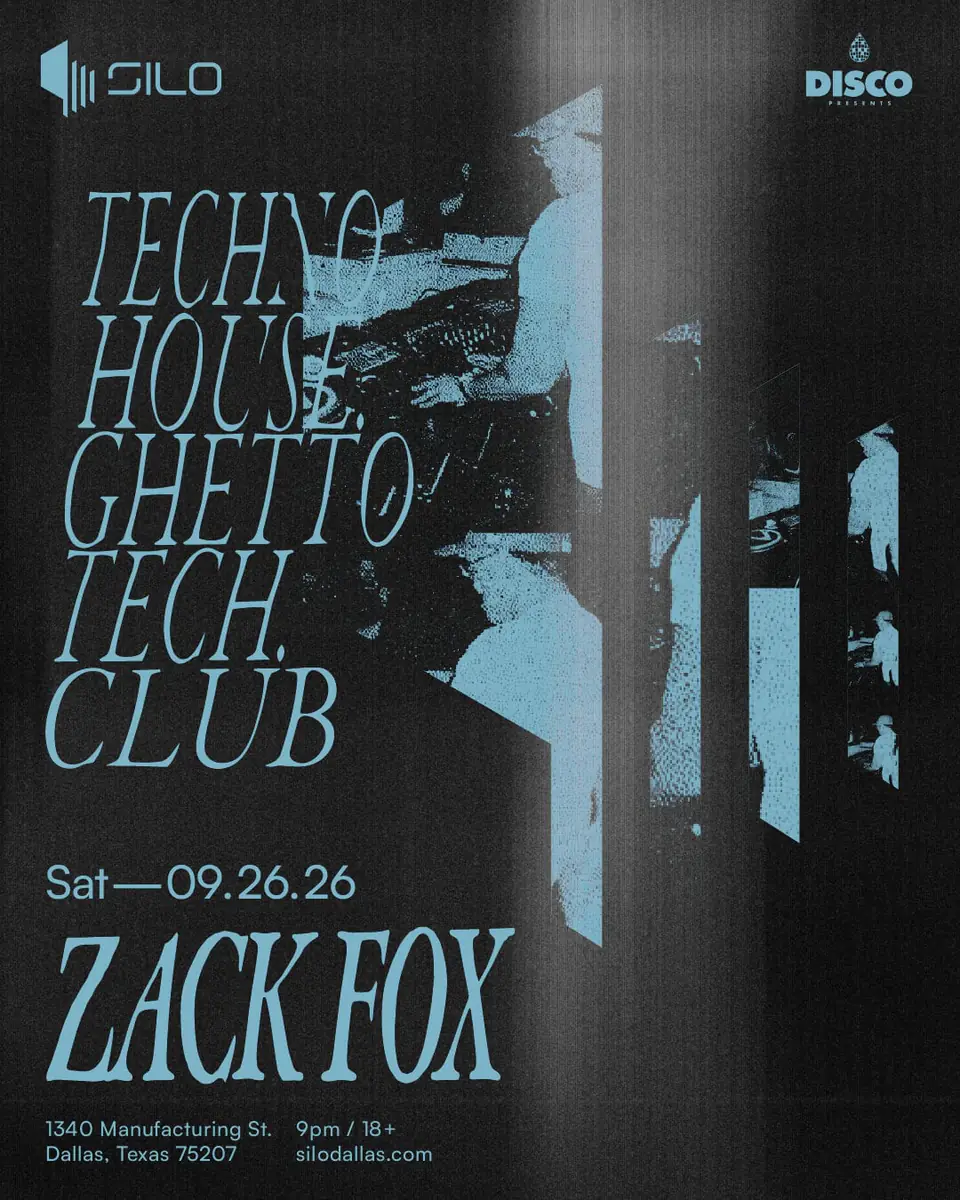 Zack Fox flyer for Silo at SILO Dallas