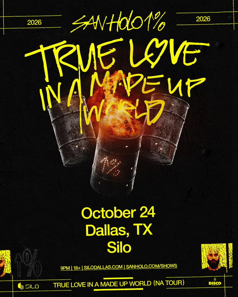 San Holo flyer for Silo at SILO Dallas