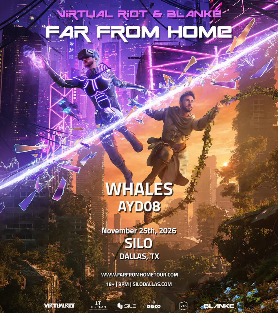 Virtual Riot & Blanke flyer for Silo at SILO Dallas