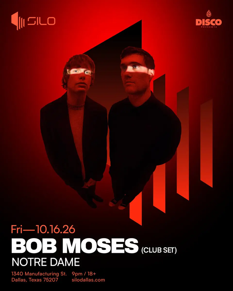 Bob Moses flyer for Silo at SILO Dallas
