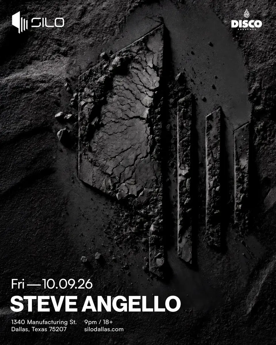 Steve Angello flyer for Silo at SILO Dallas