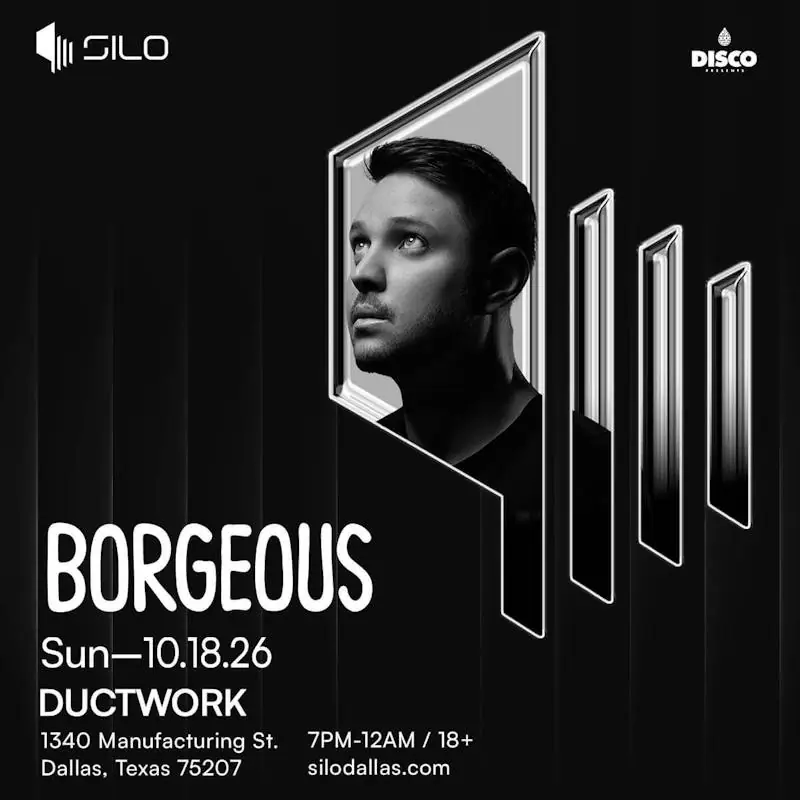 Borgeous flyer for Silo at Ductwork at SILO Dallas