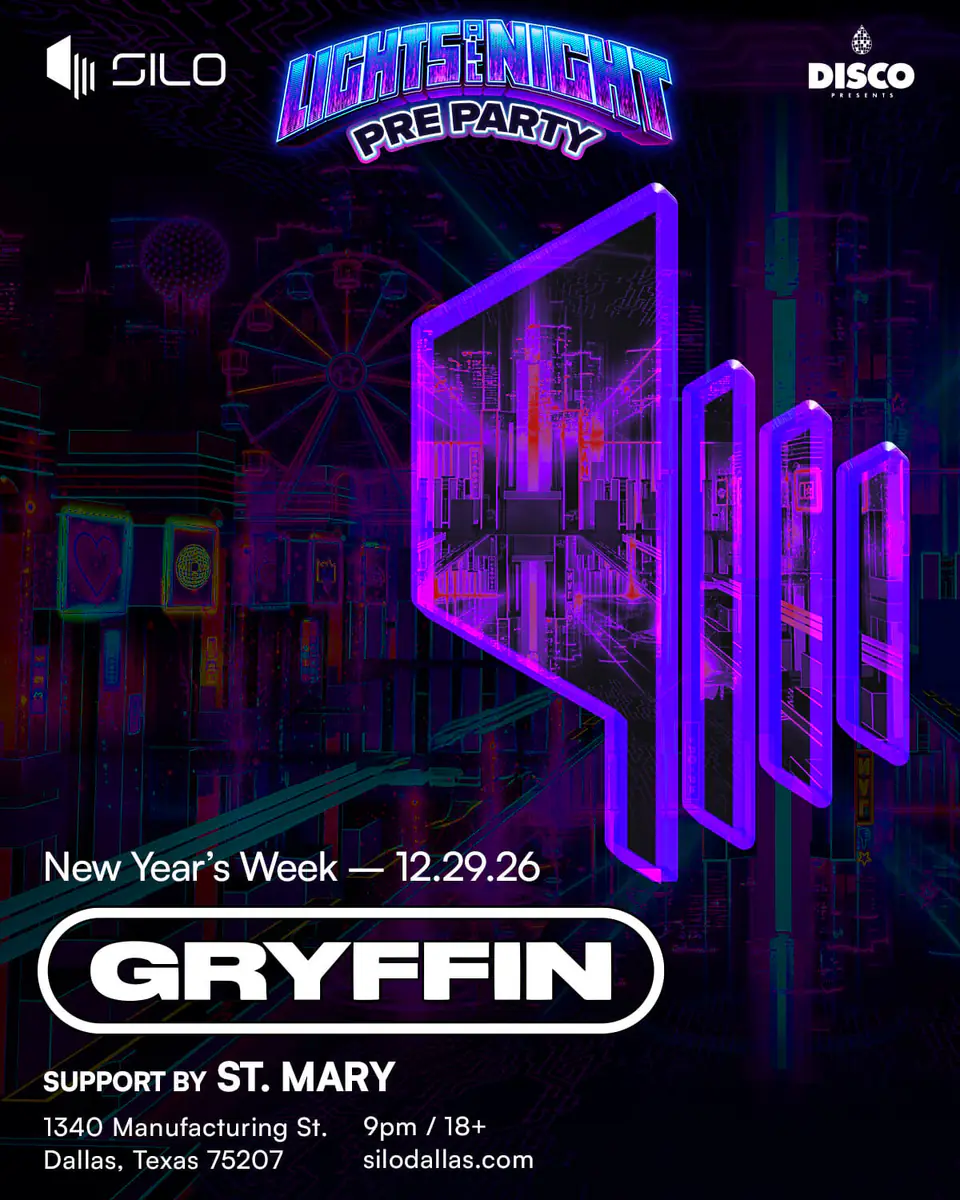 Gryffin flyer for Silo at SILO Dallas