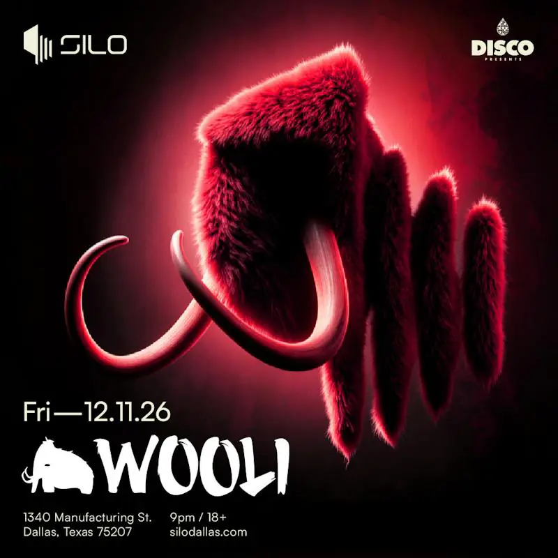 Wooli flyer for Silo at SILO Dallas