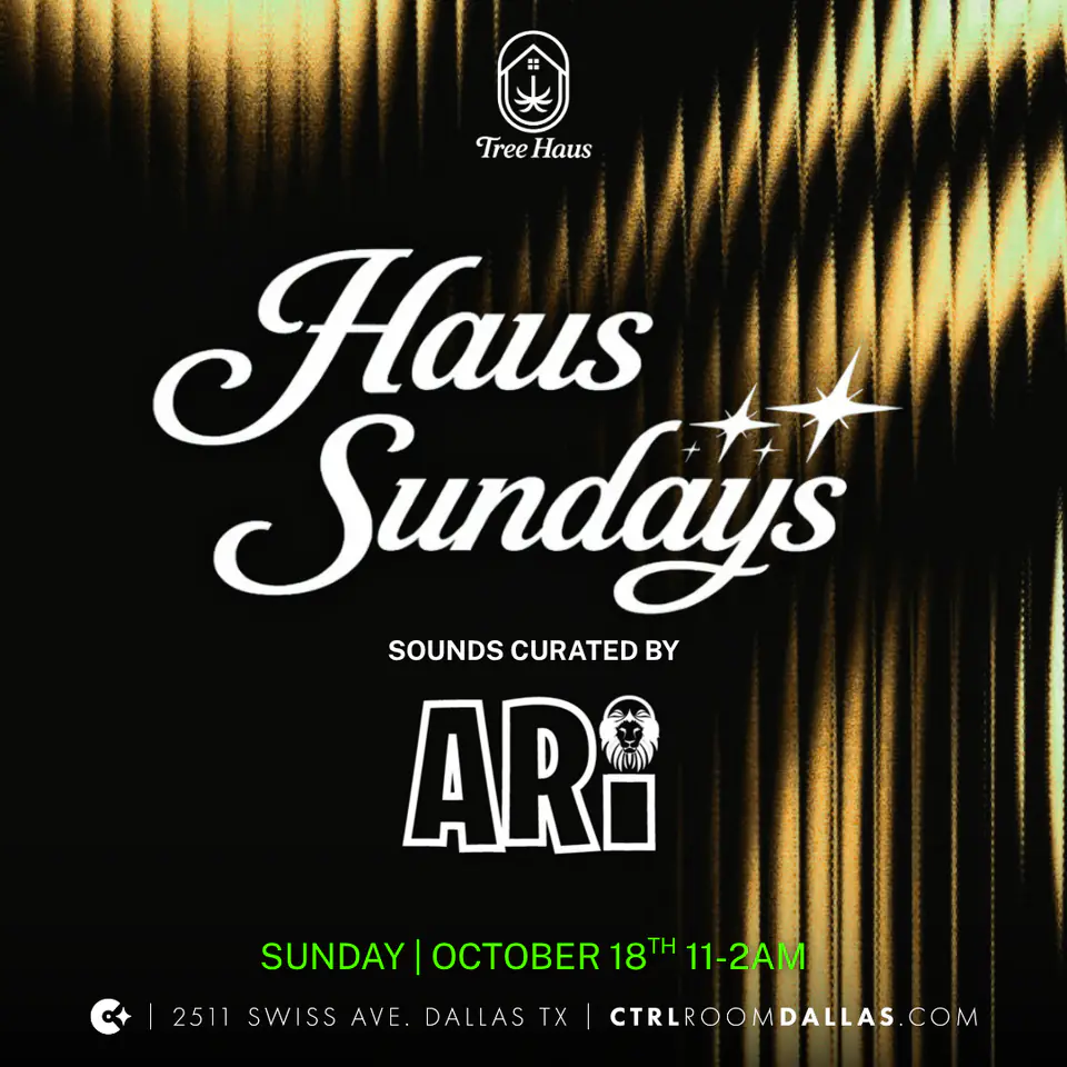 Haus Sundays 10.18.26 flyer for Tree Haus at CTRL Room Dallas
