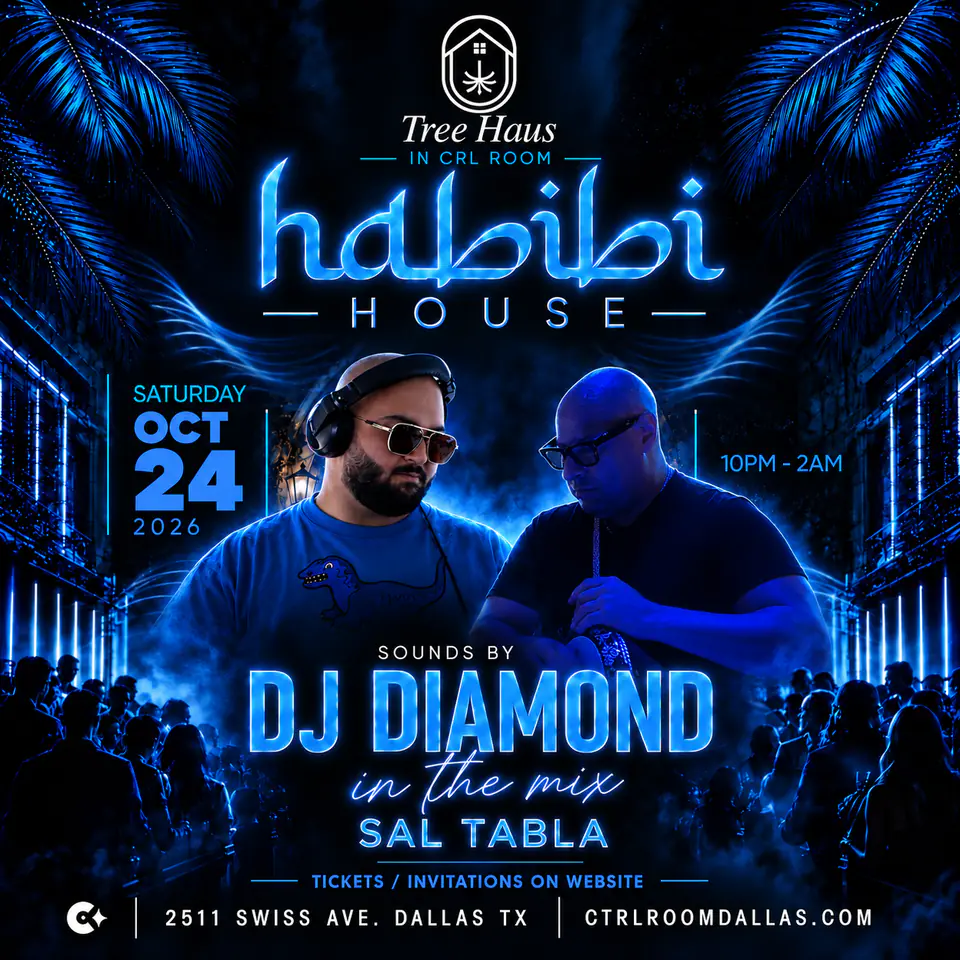 Habibi House at Tree Haus 10.24.26 flyer for Tree Haus at CTRL Room Dallas