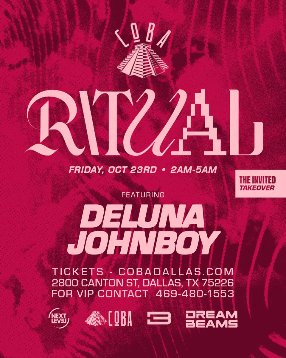 RITUAL at Coba 10.23 flyer for COBA at Coba Dallas