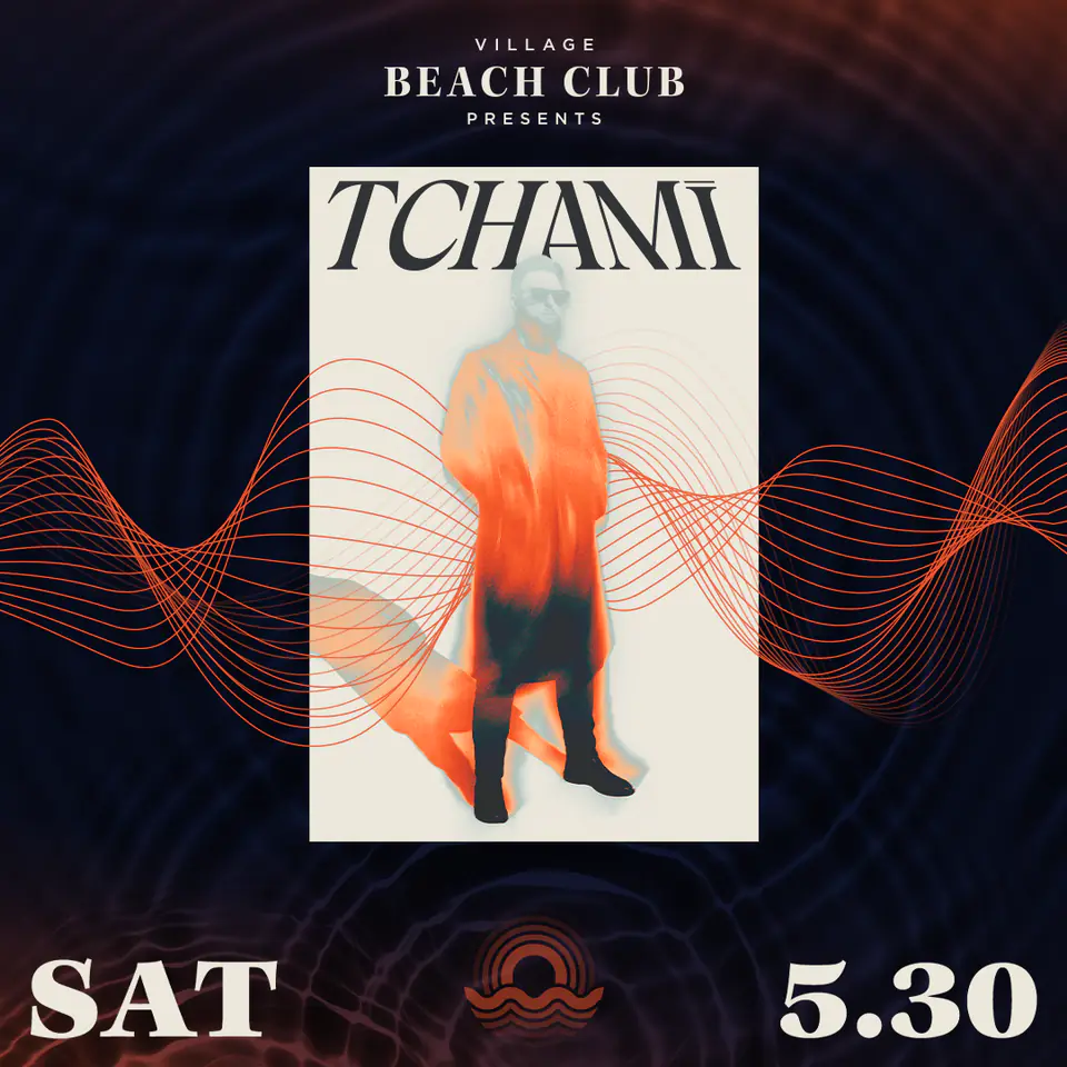 Tchami at Village Beach Club flyer for Deep End at Village Beach Club