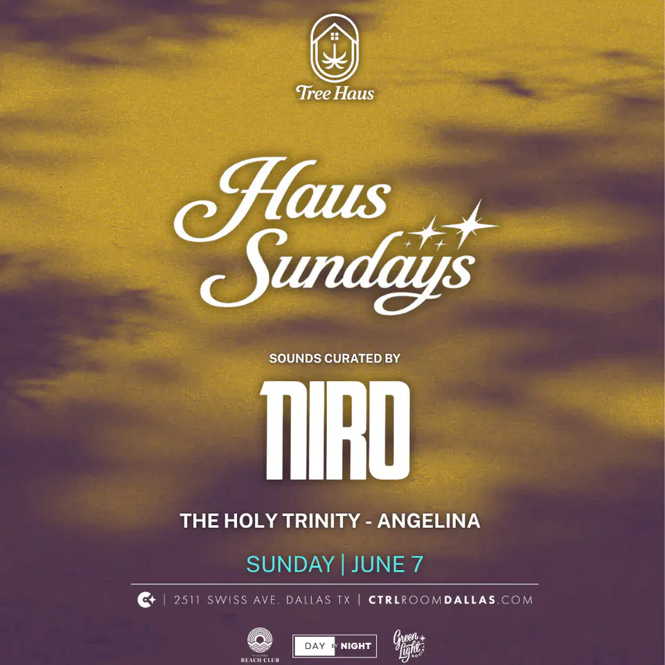 Haus Sundays 6.7.26 flyer for Tree Haus at CTRL Room Dallas