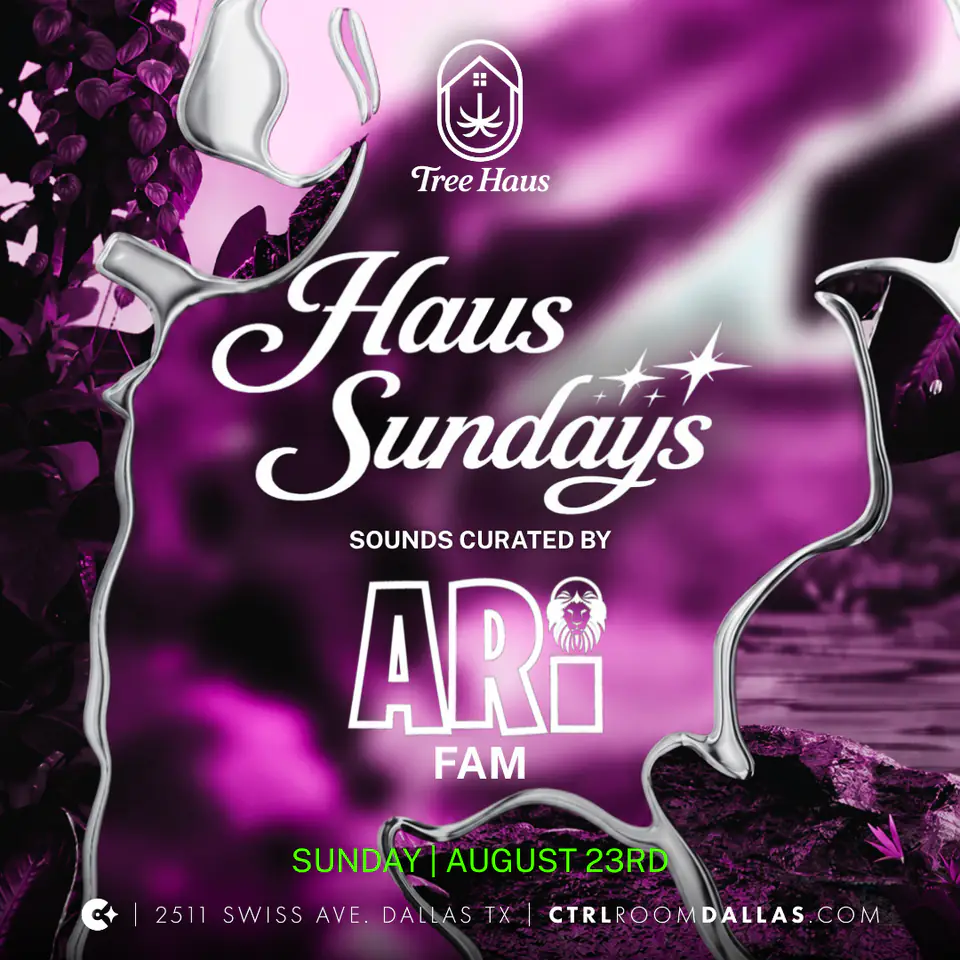 Haus Sundays 8.23.26 flyer for Tree Haus at CTRL Room Dallas