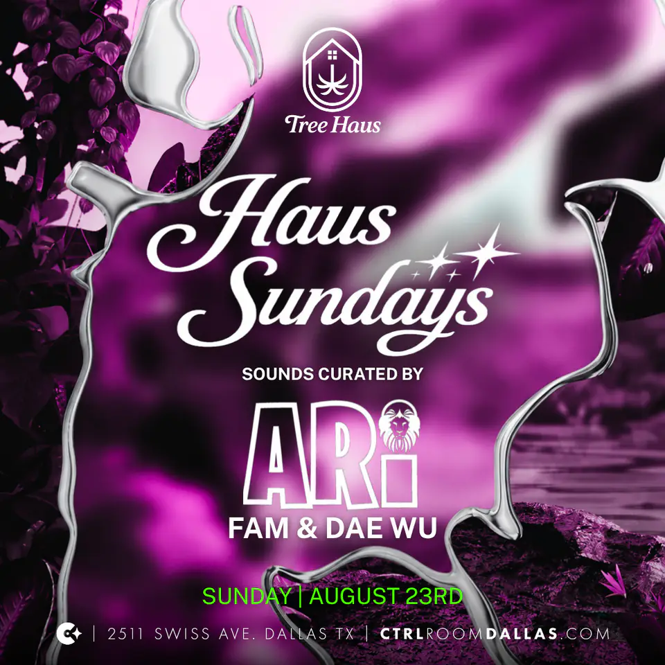 Haus Sundays 8.23.26 flyer for Tree Haus at CTRL Room Dallas