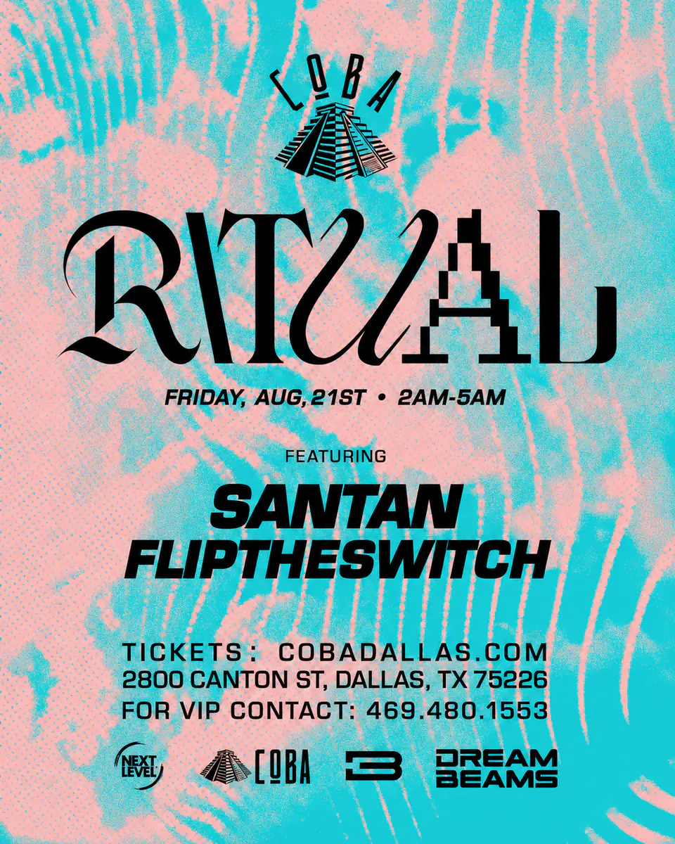 RITUAL Fridays at Coba 8.21 flyer for COBA at Coba Dallas
