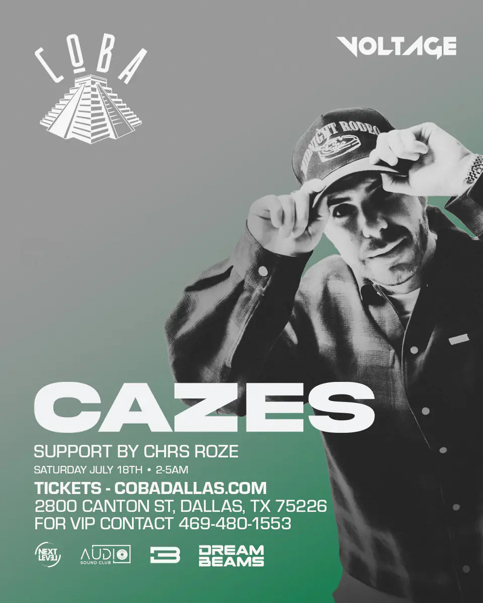 Cazes at Coba 7.18 flyer for COBA at Coba Dallas