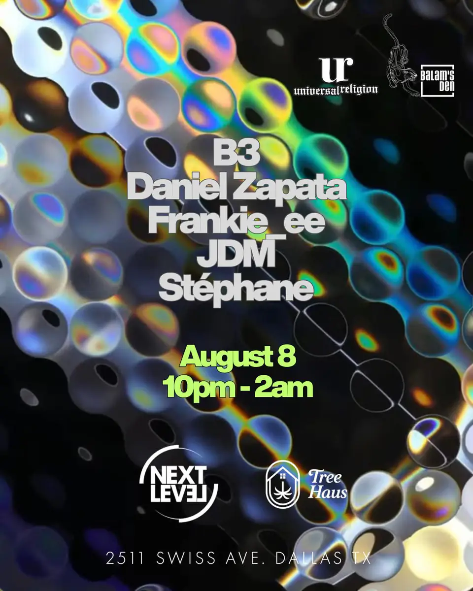 Concrete Jungle by Universal Religion and Balam’s Den at Tree Haus 8.8.26 flyer for Tree Haus at CTRL Room Dallas