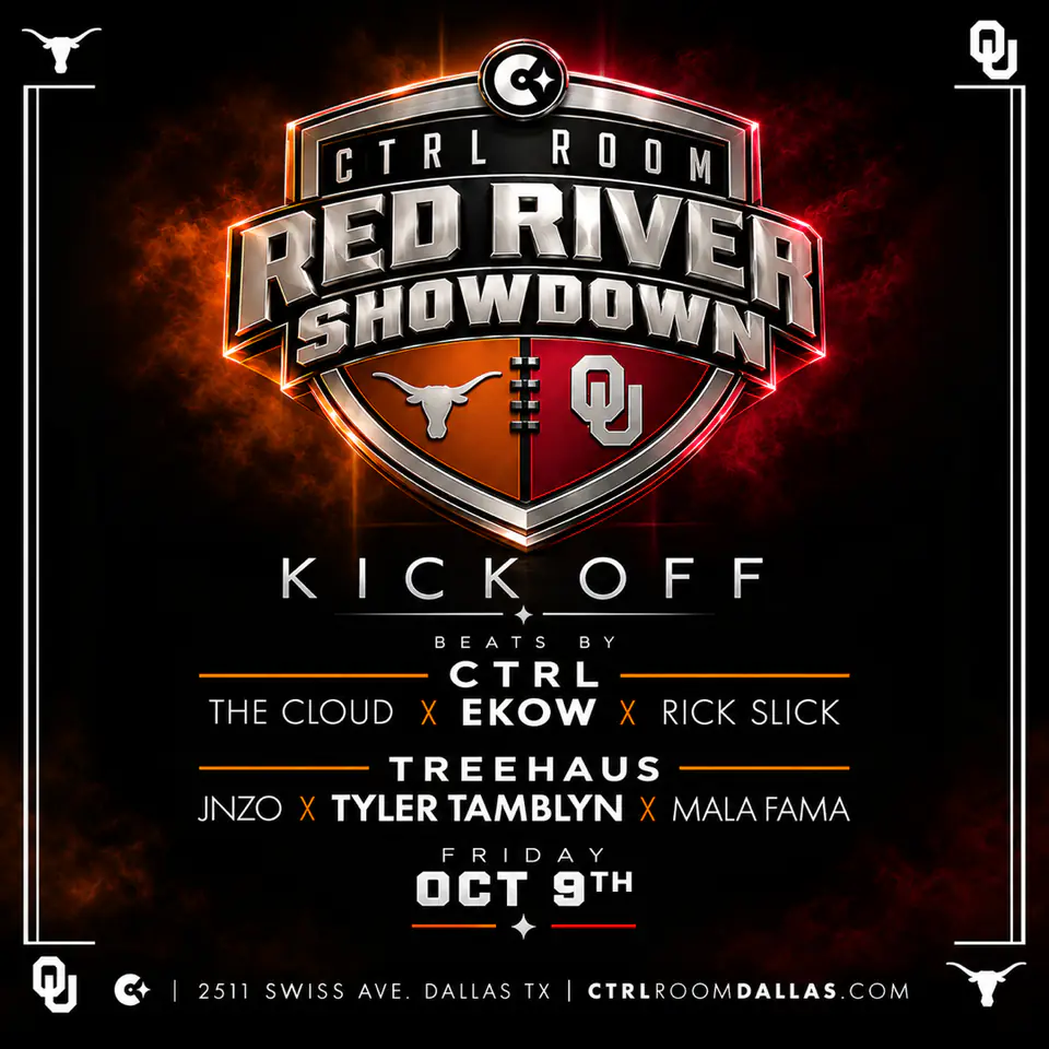 TX vs OU Kick Off Party 10.9.26 flyer for CTRL Room at CTRL Room Dallas