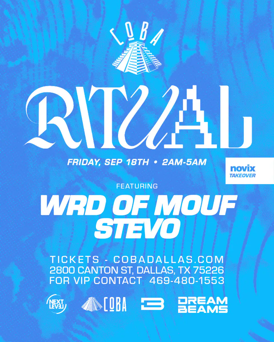 RITUAL at Coba 9.18 flyer for COBA at Coba Dallas