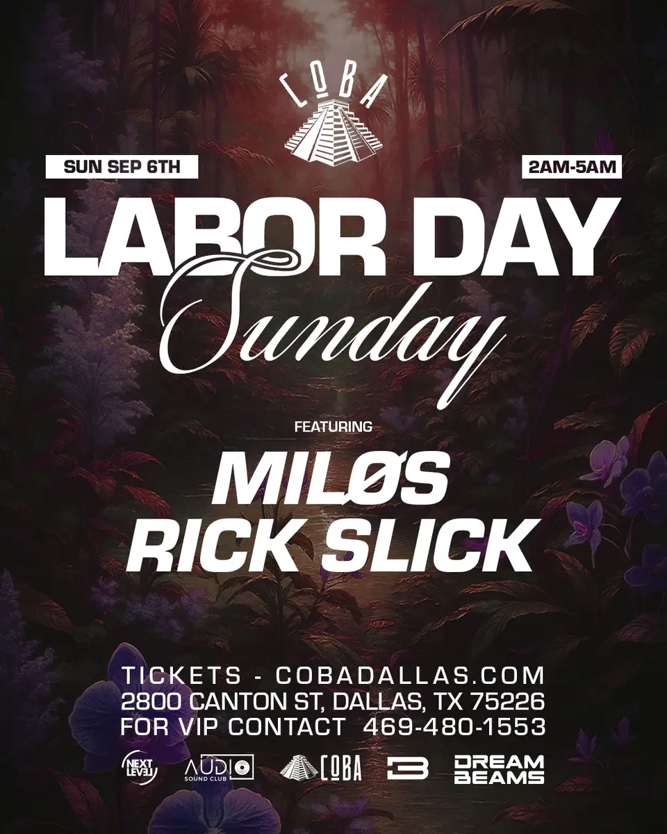 Sunday Pop Up at Coba 9.6 (Nocturnal Bloom) flyer for COBA at Coba Dallas