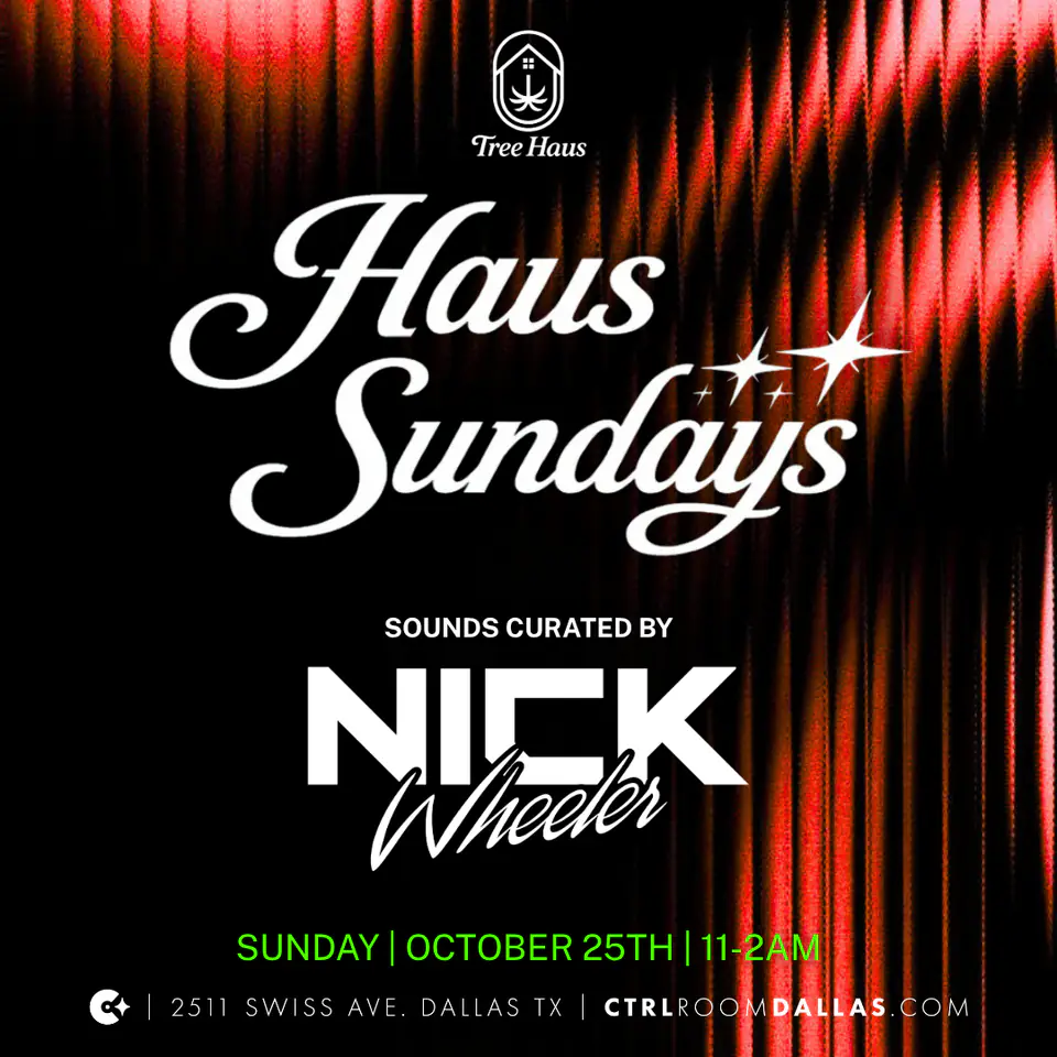 Haus Sundays 10.25.26 flyer for Tree Haus at CTRL Room Dallas