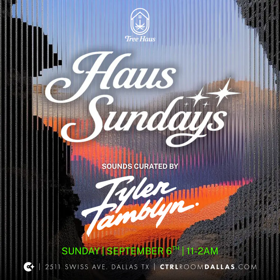 Haus Sundays 9.6.26 flyer for Tree Haus at CTRL Room Dallas