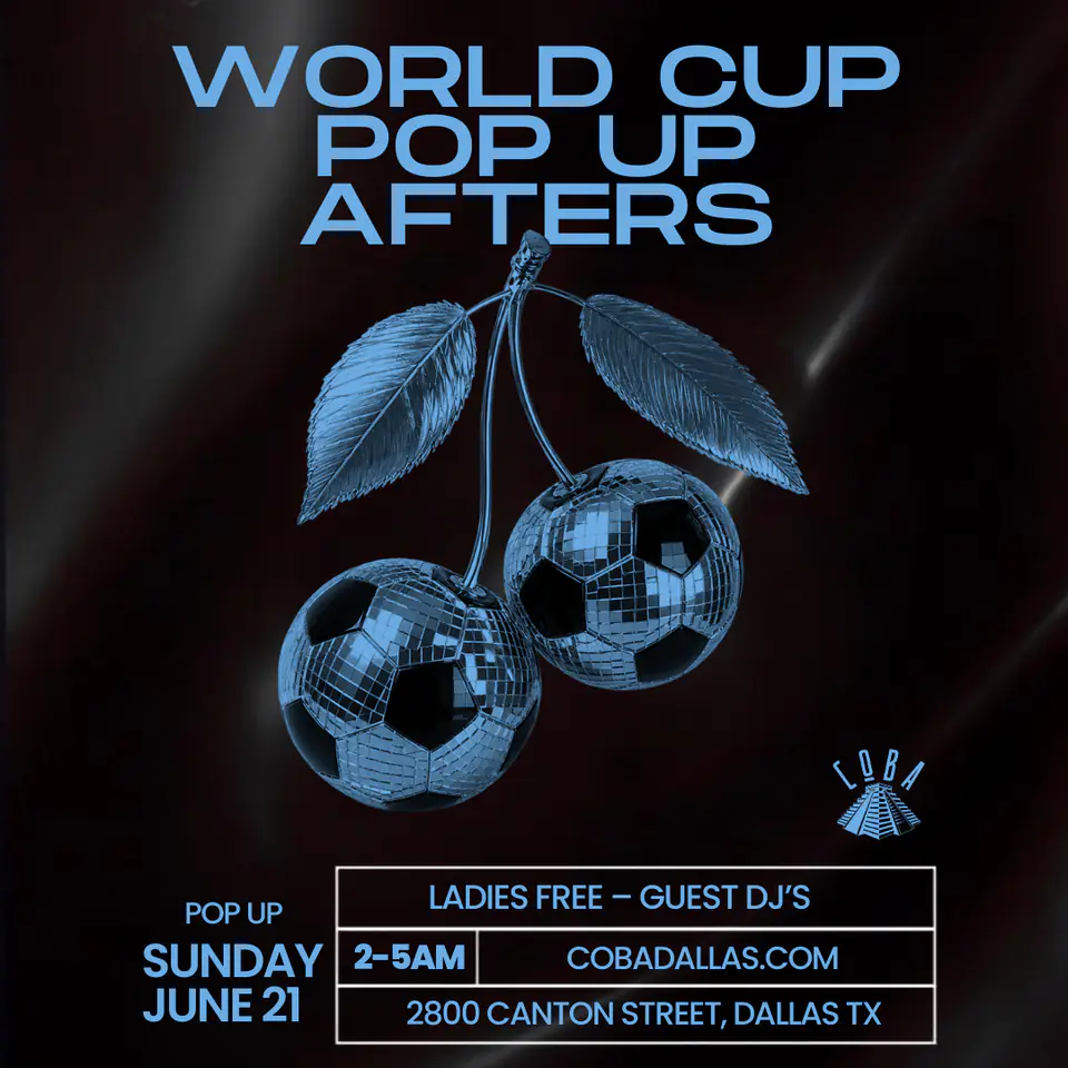 Sunday Pop Up 6.21 flyer for COBA at Coba Dallas